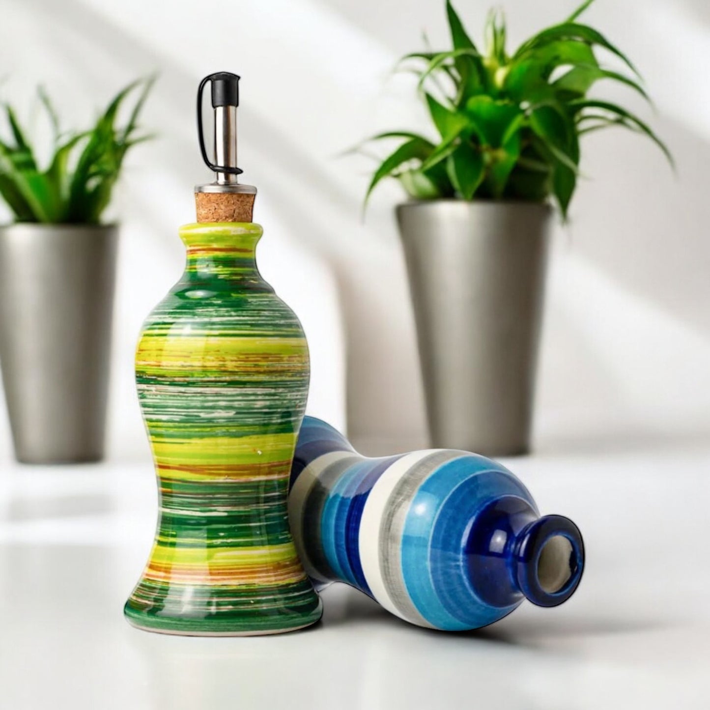 Keramik Öl Flasche mit Dosierer