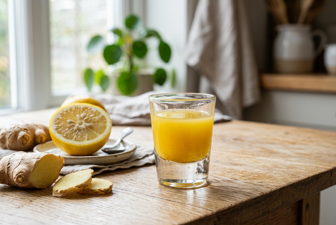 Ingwer Shot selber machen: einfaches Rezept mit Zitrone